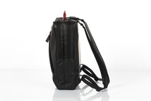 Barbican black leather unisex backpack