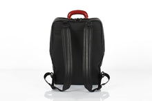 Barbican black leather unisex backpack