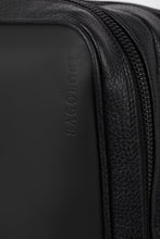 Barbican black leather unisex backpack