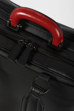 Barbican black leather unisex backpack