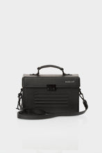 Old Street black leather unisex box bag