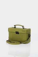 Old Street olive green leather unisex box bag