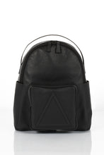 Soho black leather unisex backpack