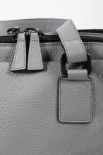 Holborn light grey leather two in one unisex backpack