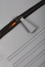 Holborn light grey leather two in one unisex backpack