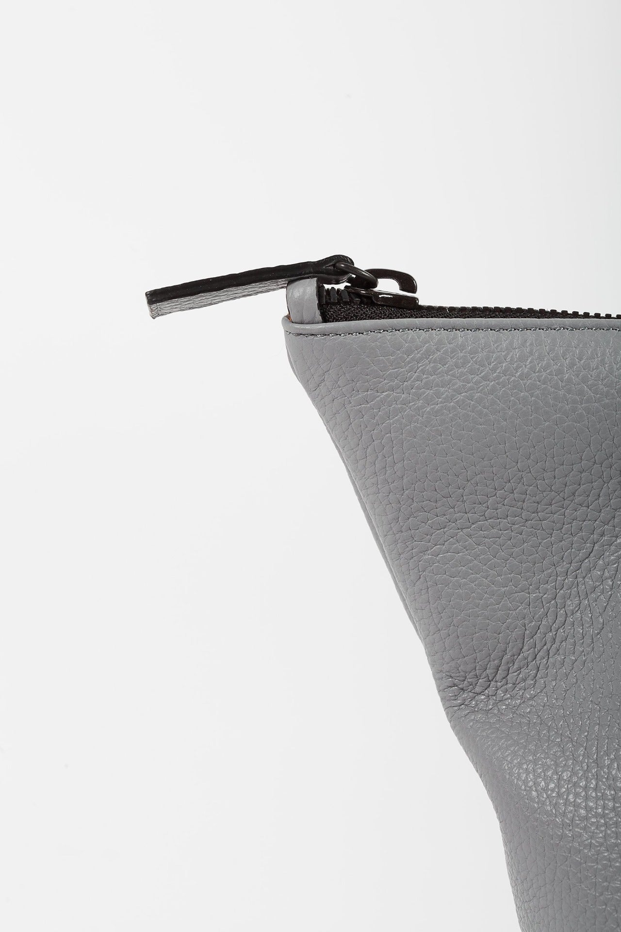 Brockley light grey leather unisex backpack