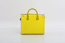 Bright yellow real leather stylish shoulder bag satchel - Bagology