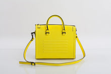 Bright yellow real leather stylish shoulder bag satchel - Bagology