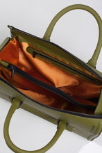 Olive green real leather stylish shoulder bag satchel - Bagology