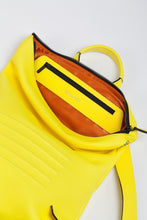 Bright yellow real leather stylish unisex backpack - Bagology