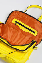 Yellow leather stylish unisex two in one backpack handbag - Bagology