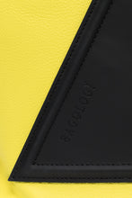 Hoxton yellow leather unisex travel backpack/bag