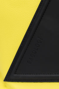 Hoxton yellow leather unisex travel backpack/bag