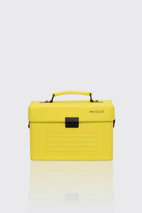 Old Street yellow leather unisex box bag