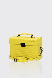 Old Street yellow leather unisex box bag
