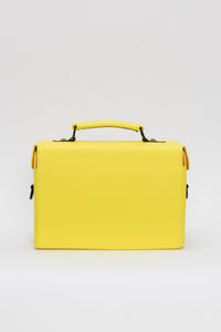 Old Street yellow leather unisex box bag