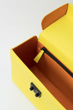 Old Street yellow leather unisex box bag