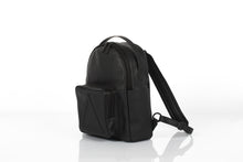 Soho black leather unisex backpack