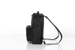 Soho black leather unisex backpack