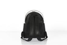 Soho black leather unisex backpack