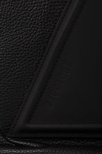 Hoxton black leather unisex travel backpack/bag
