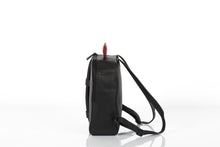 Brixton black leather unisex backpack