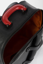 Brixton black leather unisex backpack