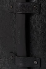 Brixton black leather unisex backpack