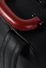 Brixton black leather unisex backpack