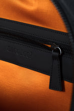 Brixton black leather unisex backpack